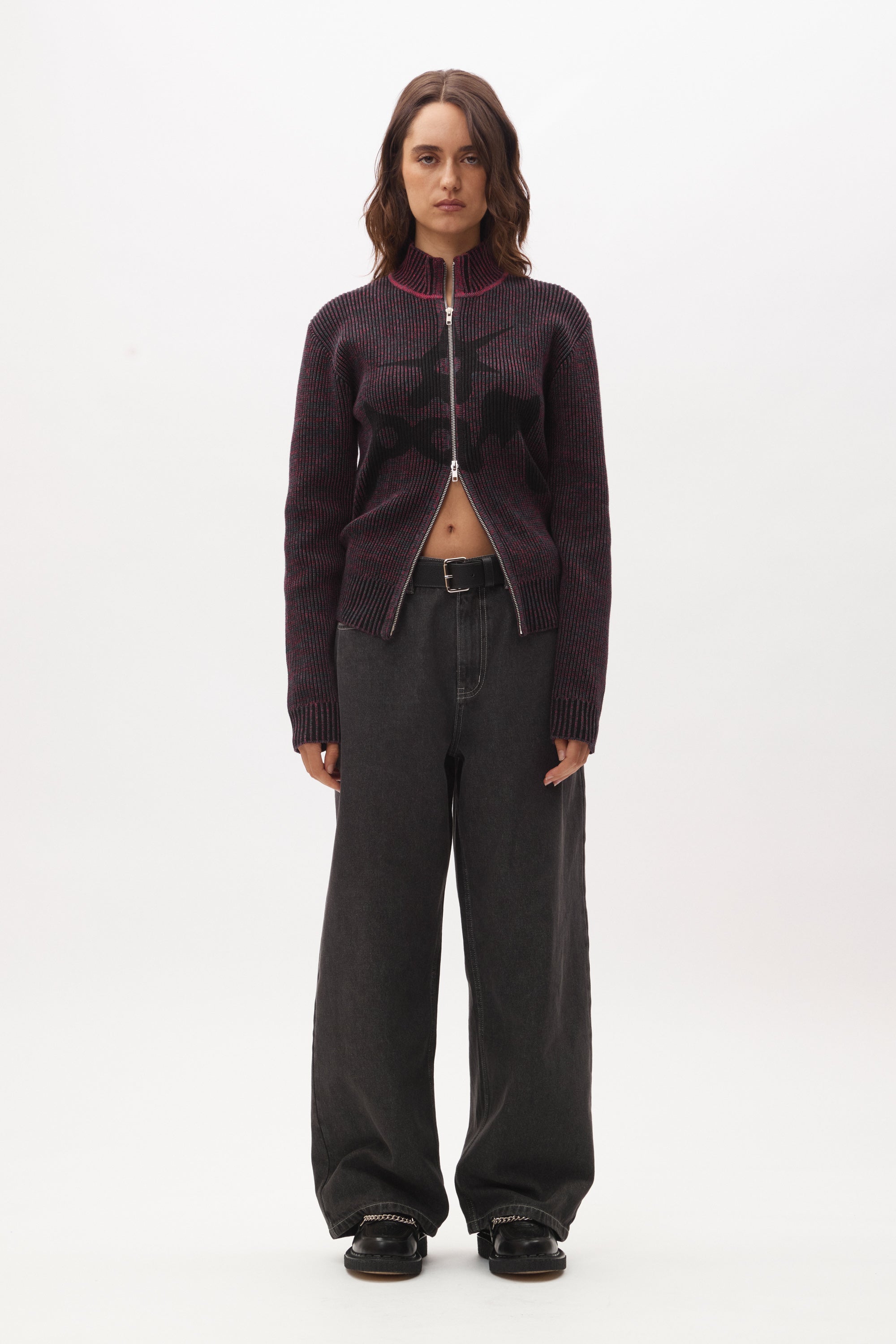 URCHIN STEADFAST ZIP  THRU KNIT