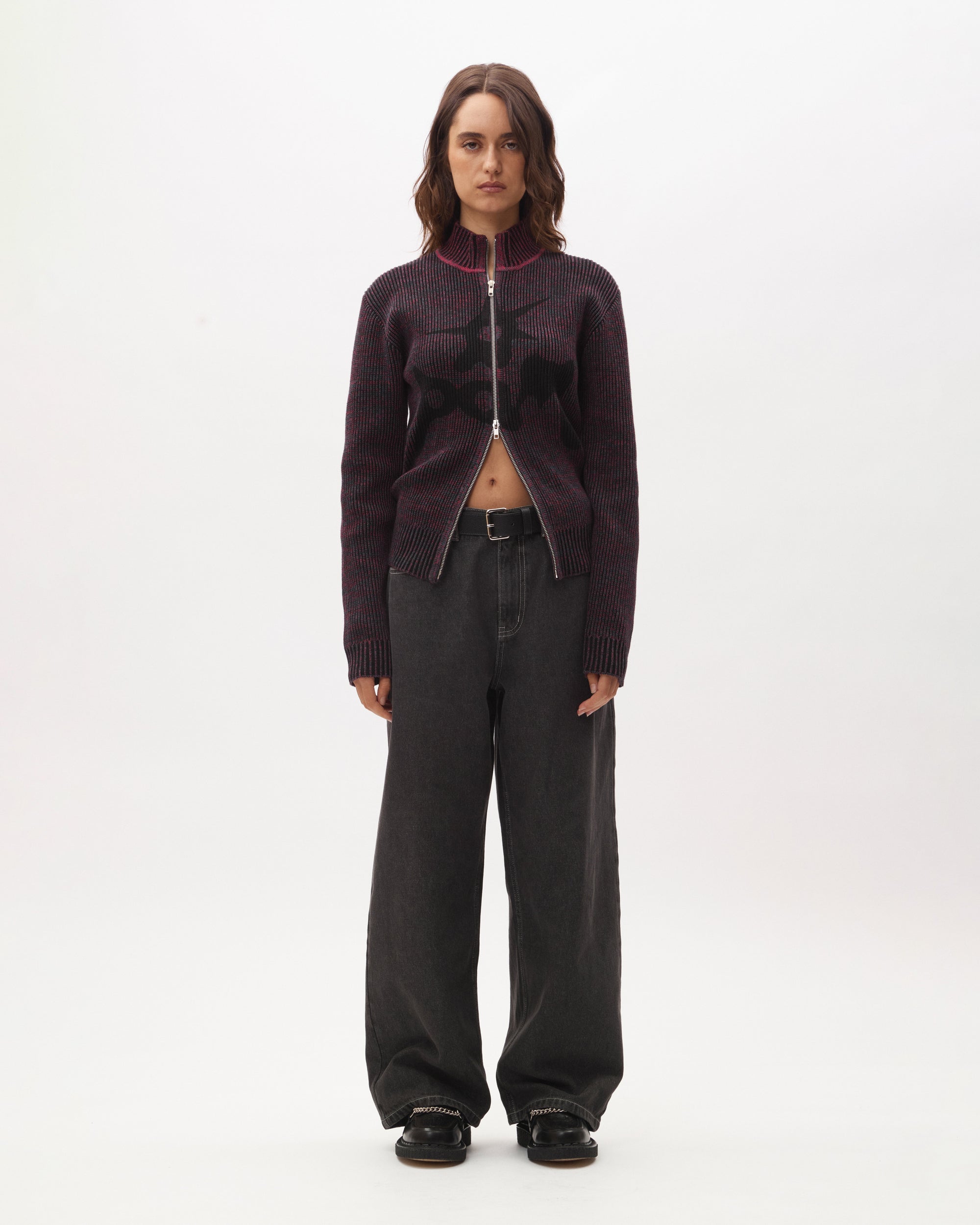 URCHIN STEADFAST ZIP  THRU KNIT