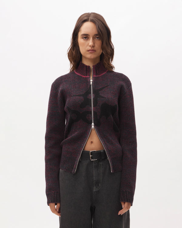 URCHIN STEADFAST ZIP  THRU KNIT