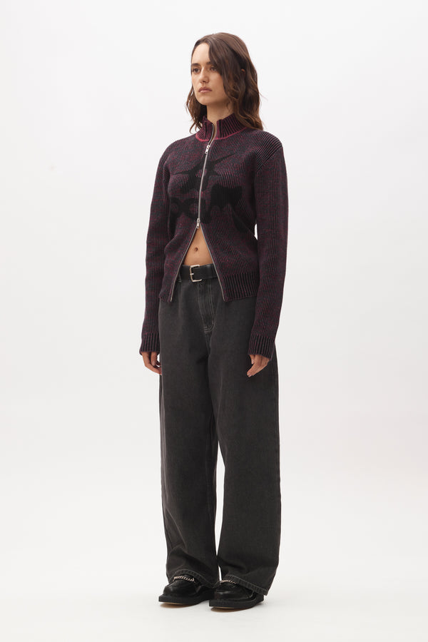URCHIN STEADFAST ZIP  THRU KNIT