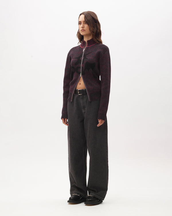 URCHIN STEADFAST ZIP  THRU KNIT