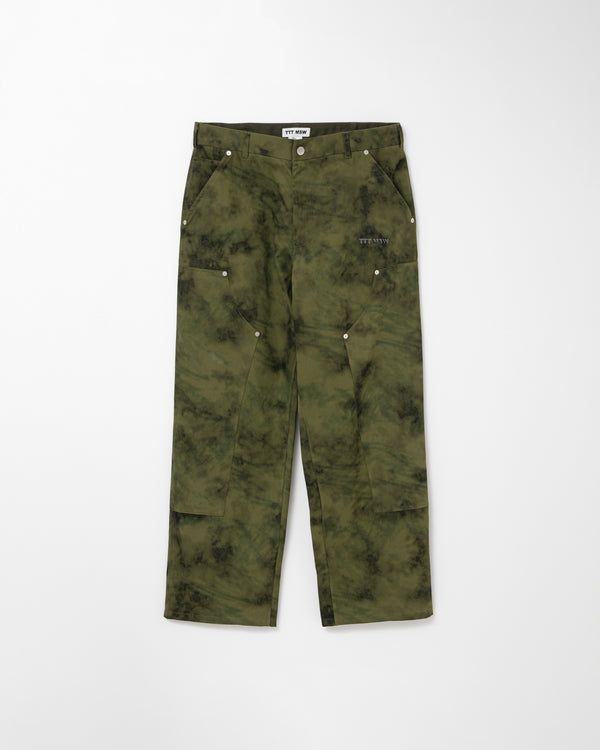 Camouflage double knee pants