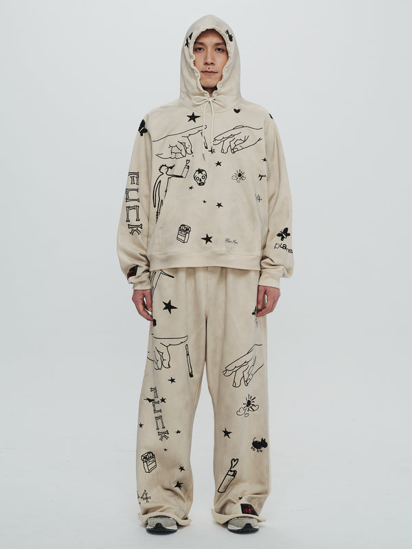 x SYU. Man illustrator hoodie