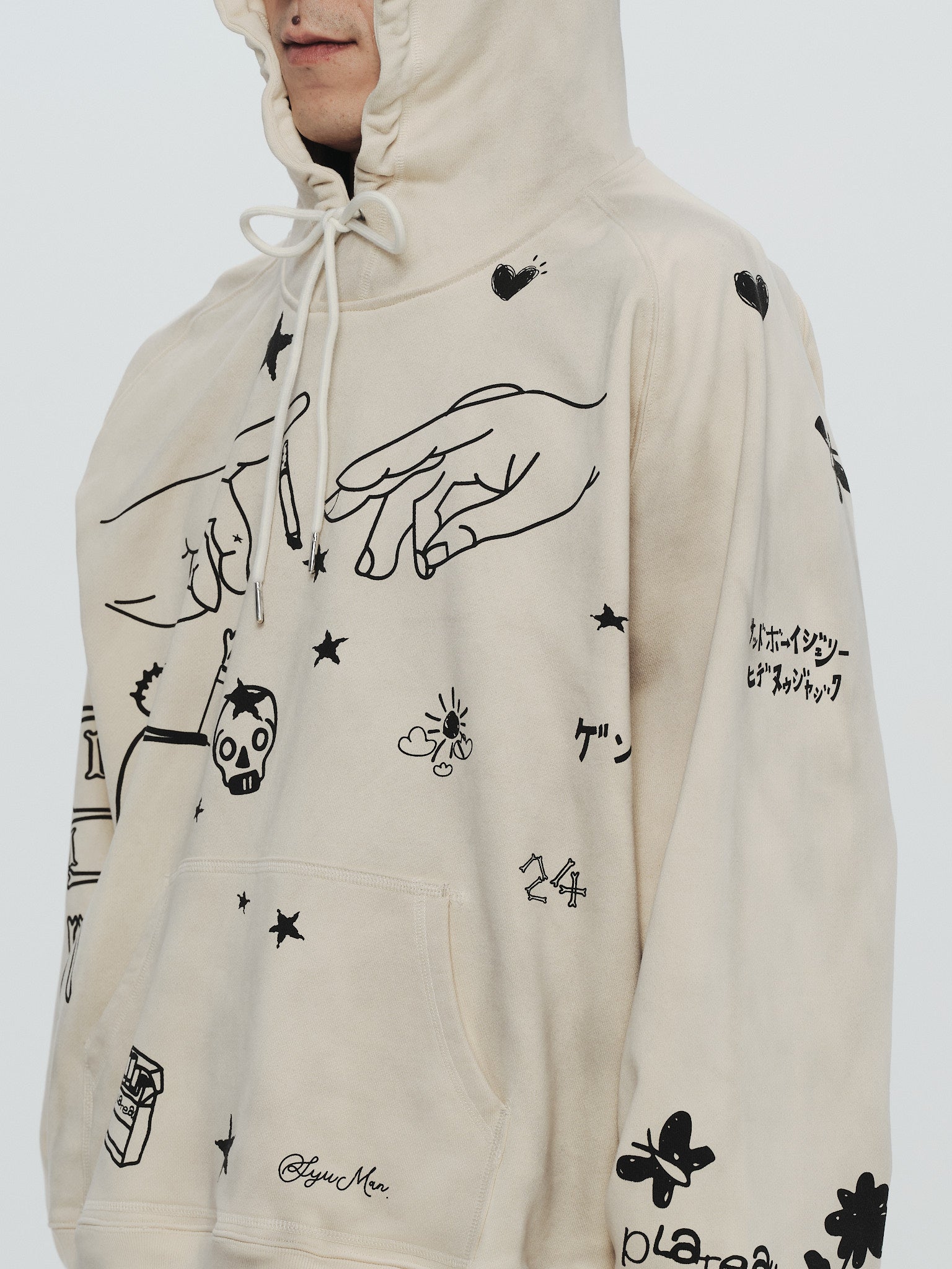 x SYU. Man illustrator hoodie