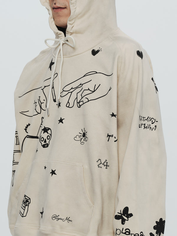 x SYU. Man illustrator hoodie