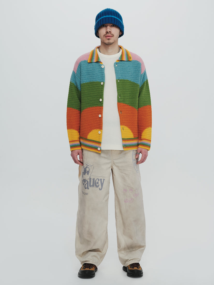 Rainbow knit shirt