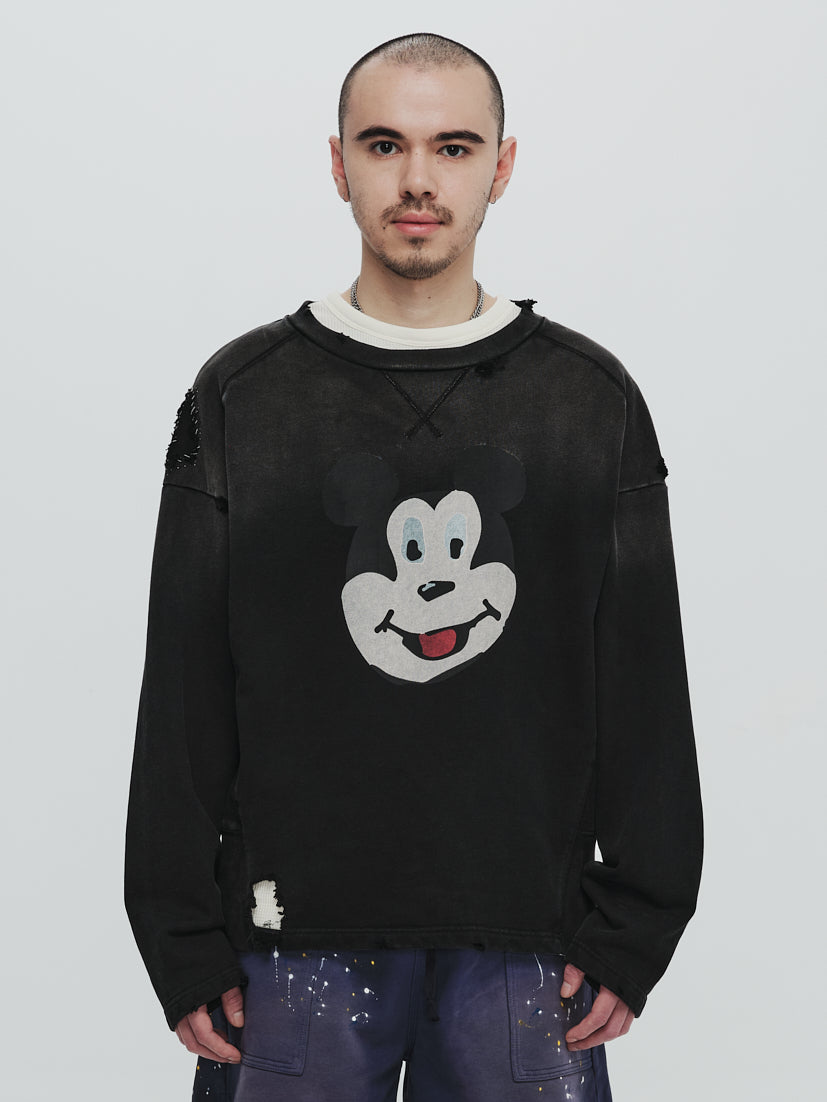トップス Mickey Design Sweat Disney | ディズニー MICKEY MOUSE DESIGN SWEAT | GOOD ROCK