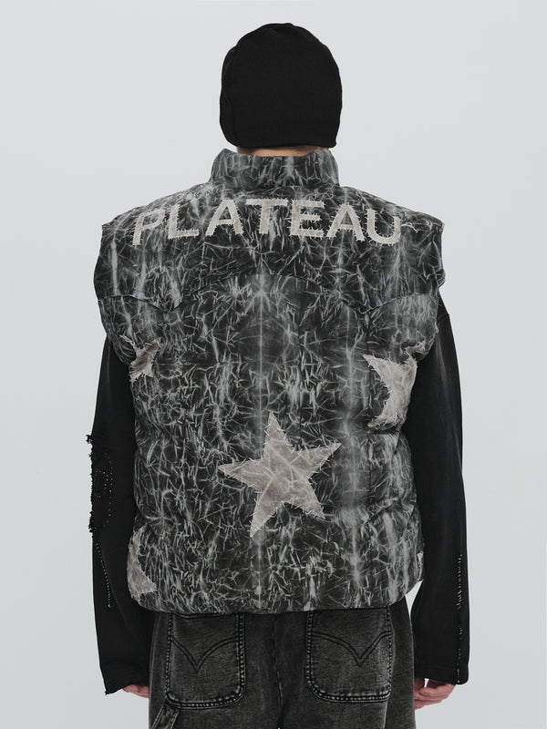 Hand stitch puffer vest