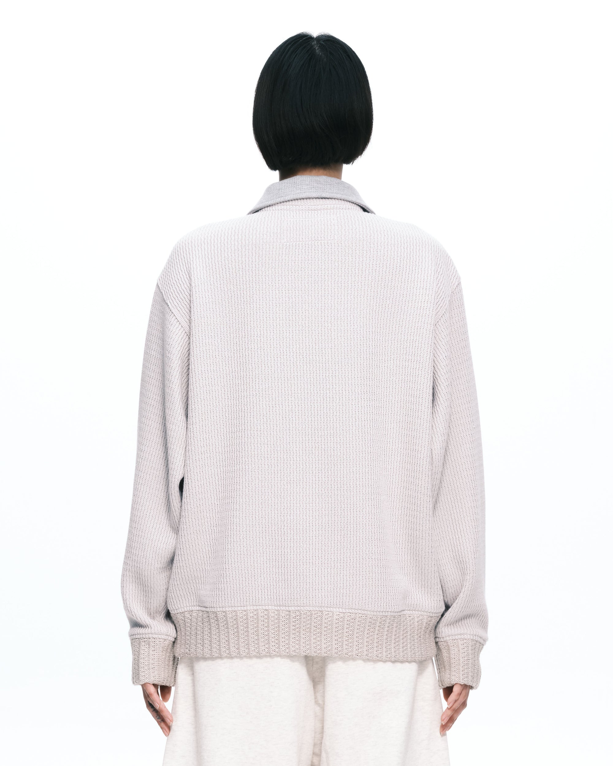 Knitted half zip up