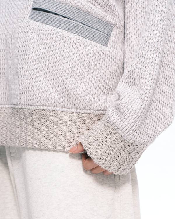 Knitted half zip up
