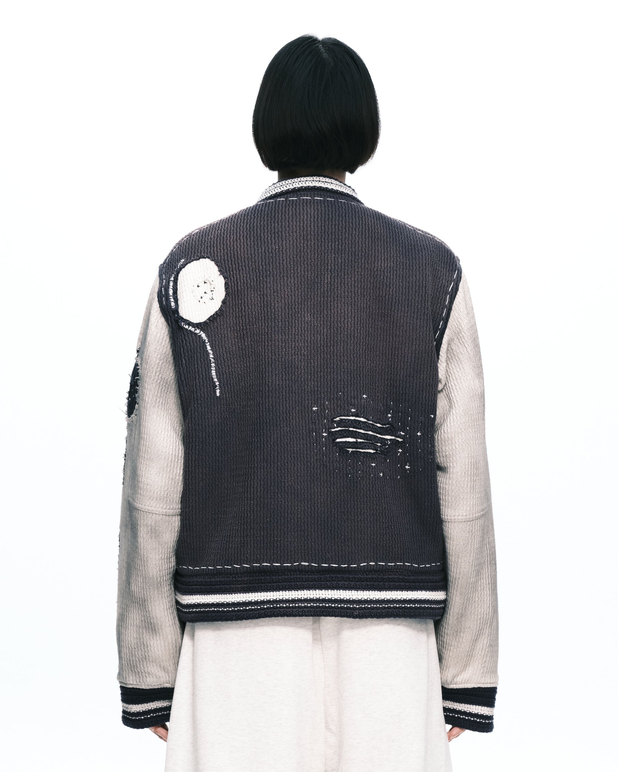 Knitted stitch Varsity jacket