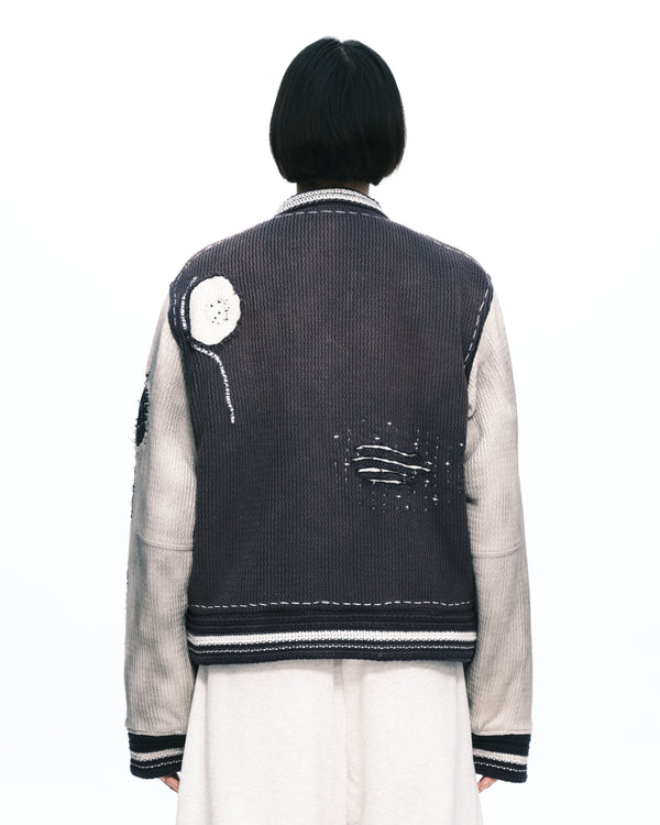 Knitted stitch Varsity jacket