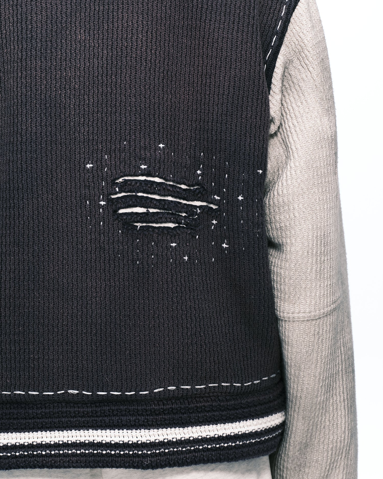 Knitted stitch Varsity jacket
