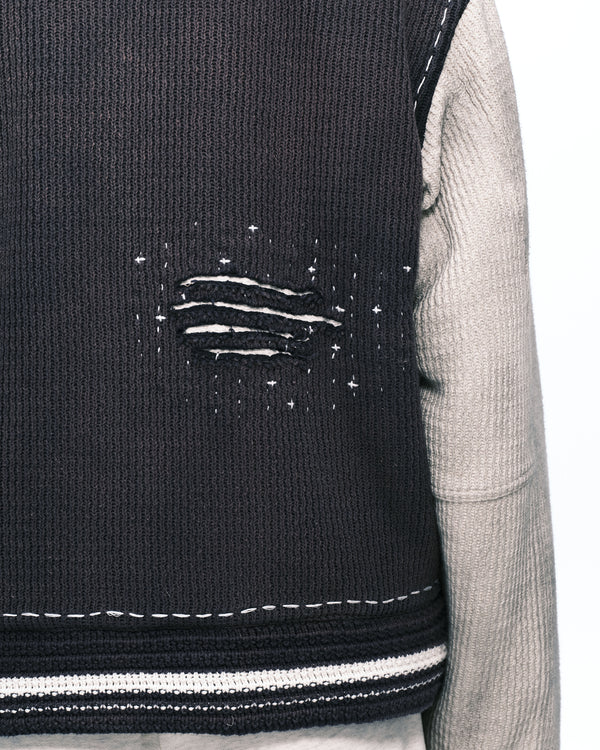 Knitted stitch Varsity jacket