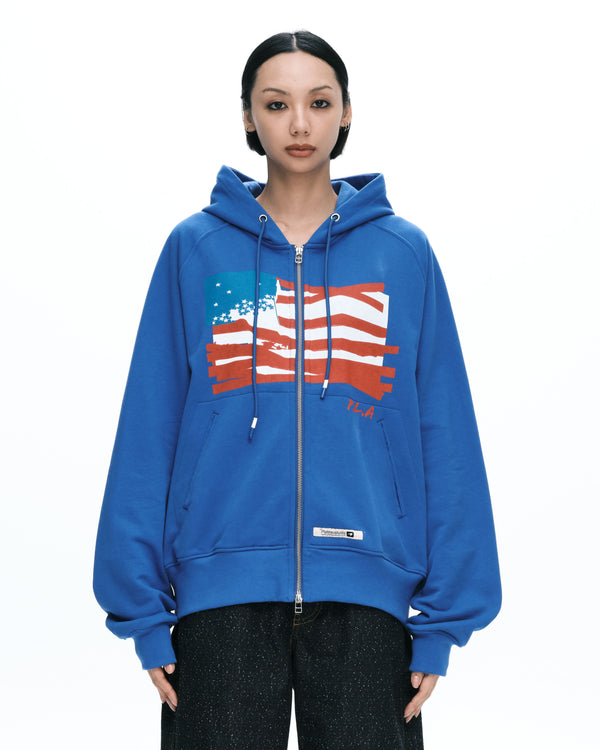 Flag zip-up