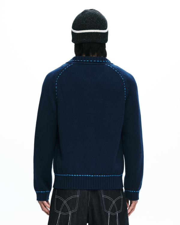 Flag knit jacket