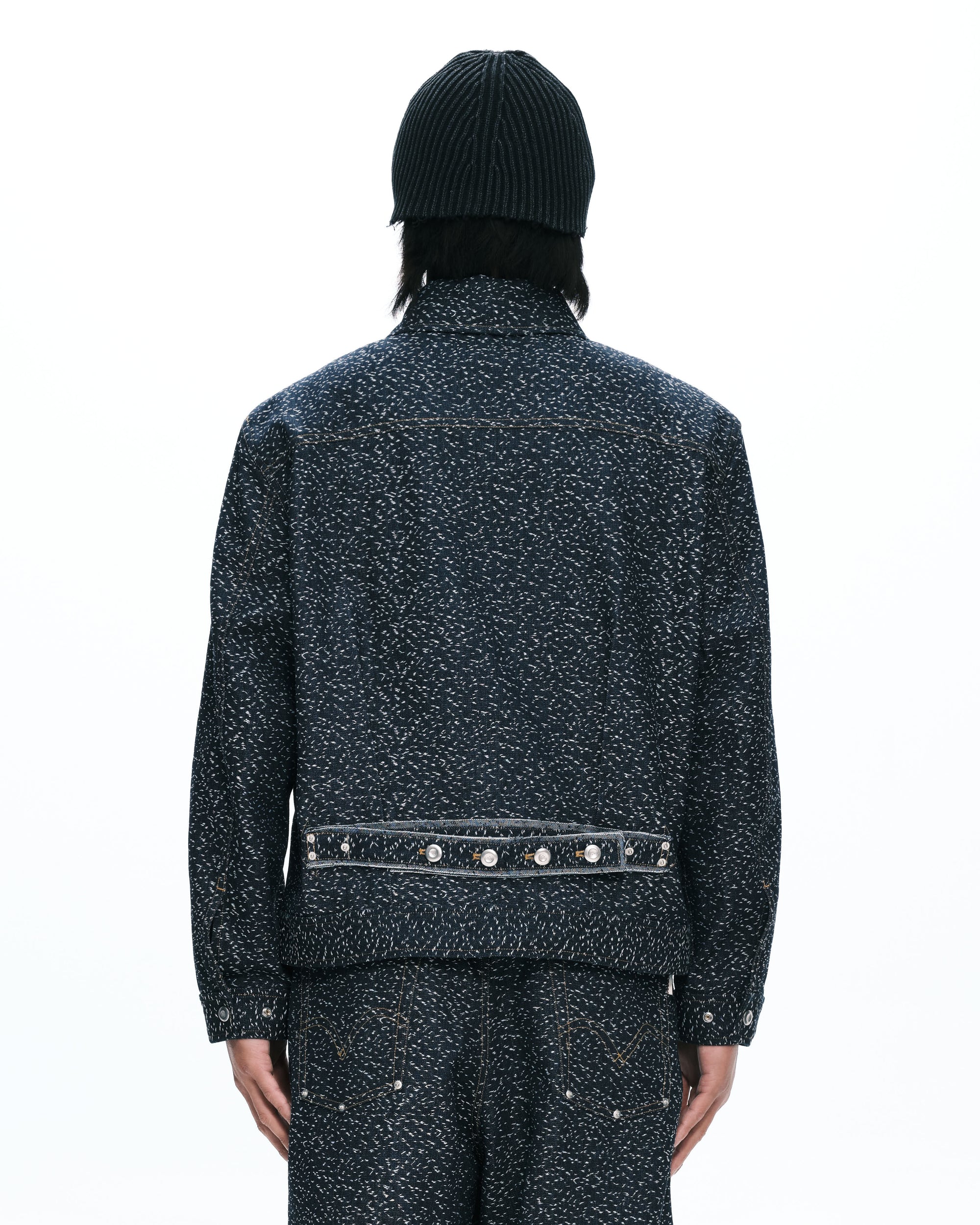Dot denim jacket