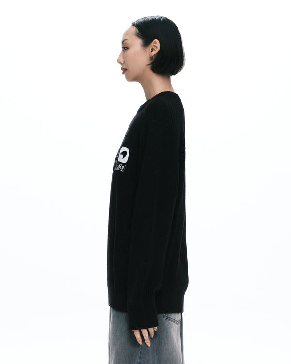 Logo knit crewneck