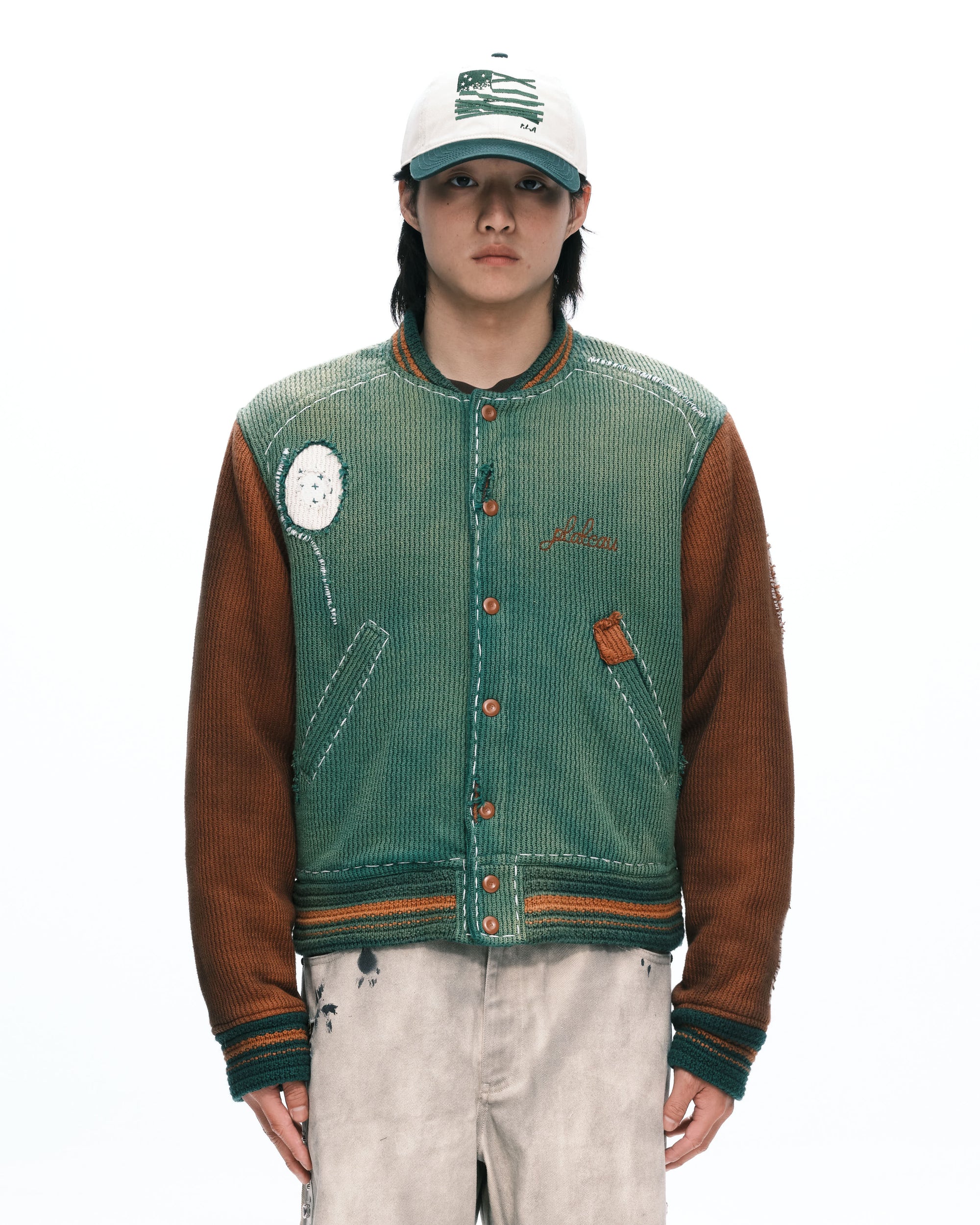 Knitted stitch Varsity jacket