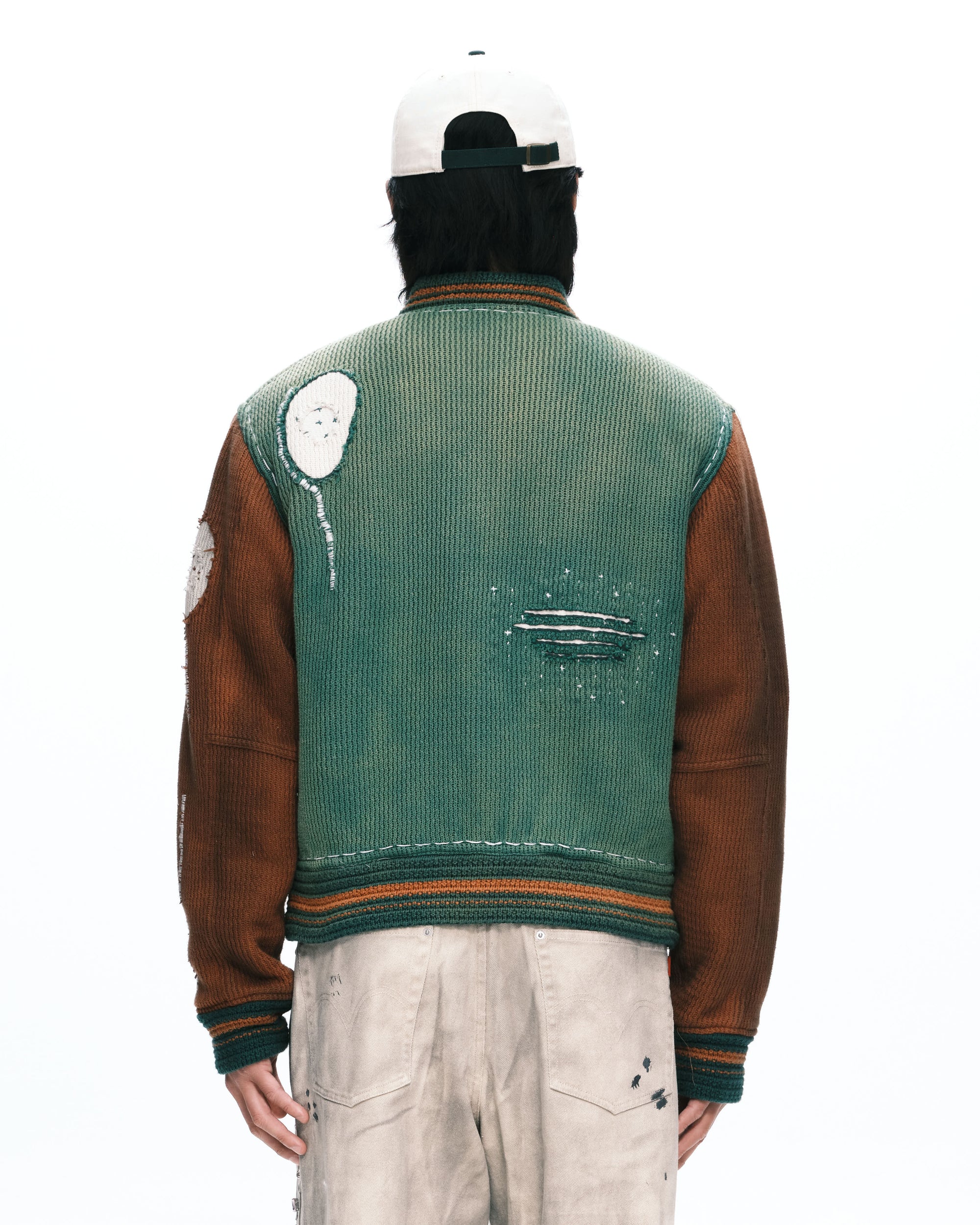 Knitted stitch Varsity jacket