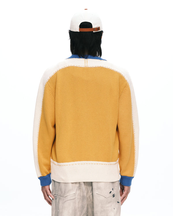 Hand stitch knit crewneck