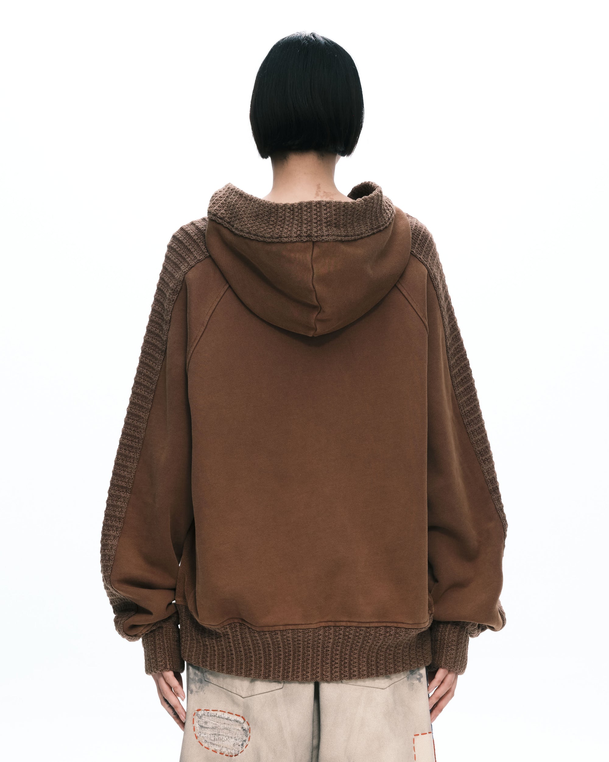 Hand rib zip-up