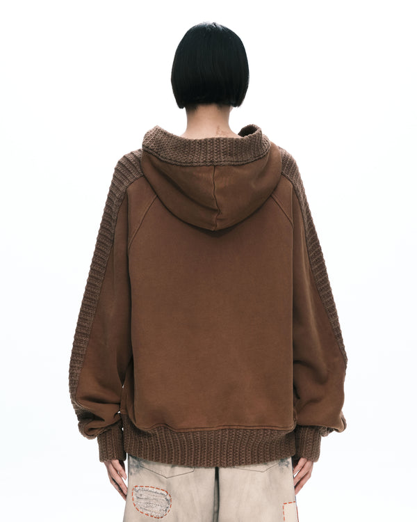 Hand rib zip-up
