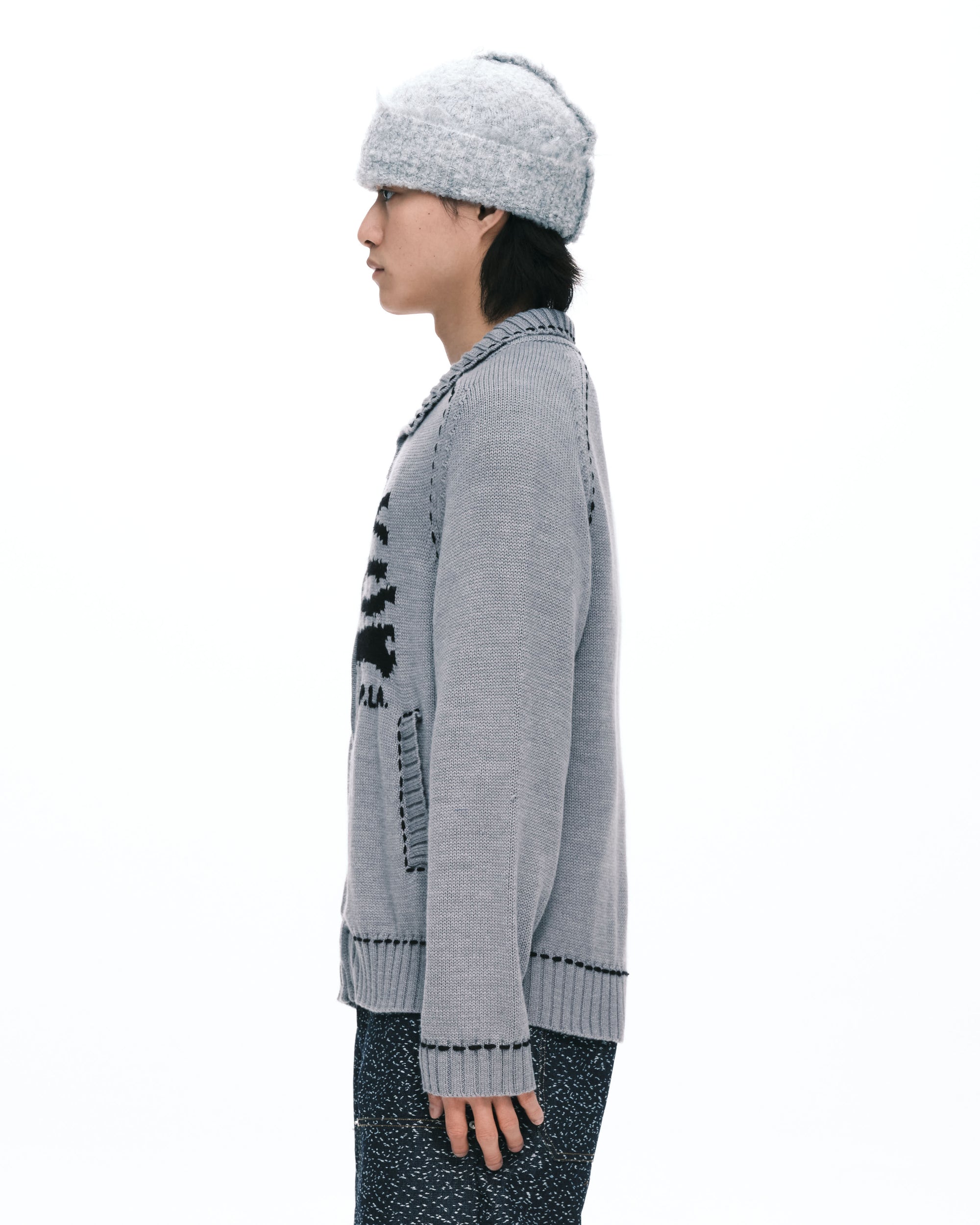 Flag knit jacket