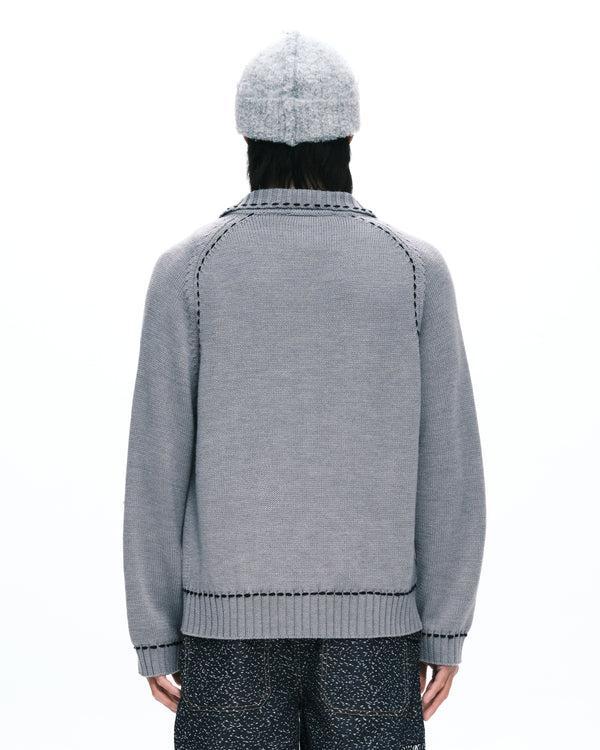 Flag knit jacket