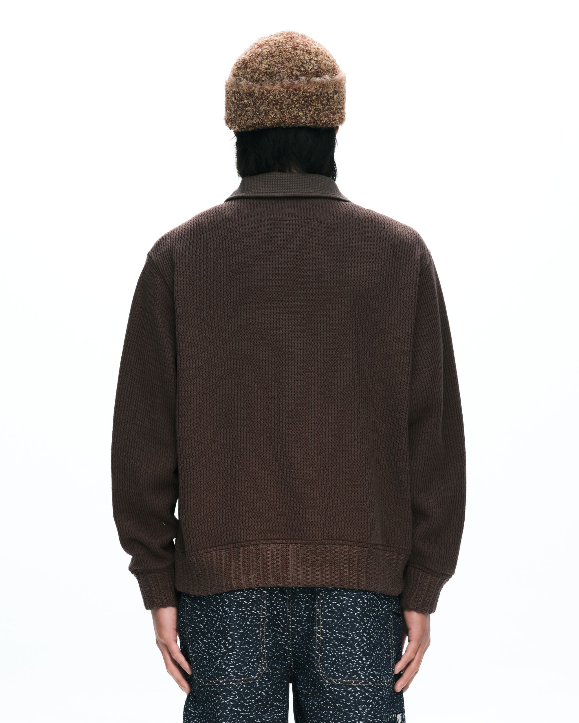 Knitted half zip up