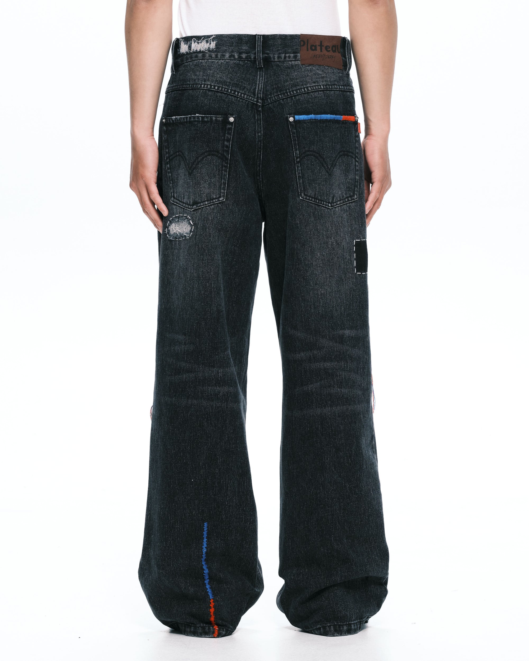 Hand patched denim