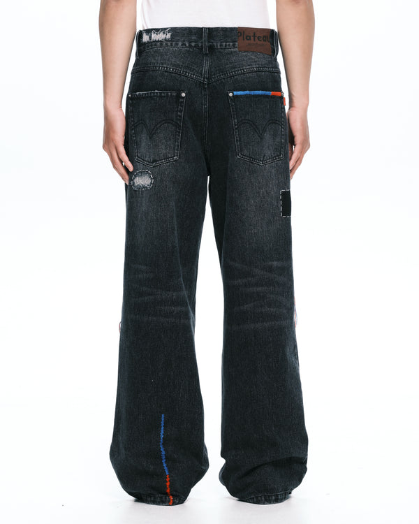 Hand patched denim