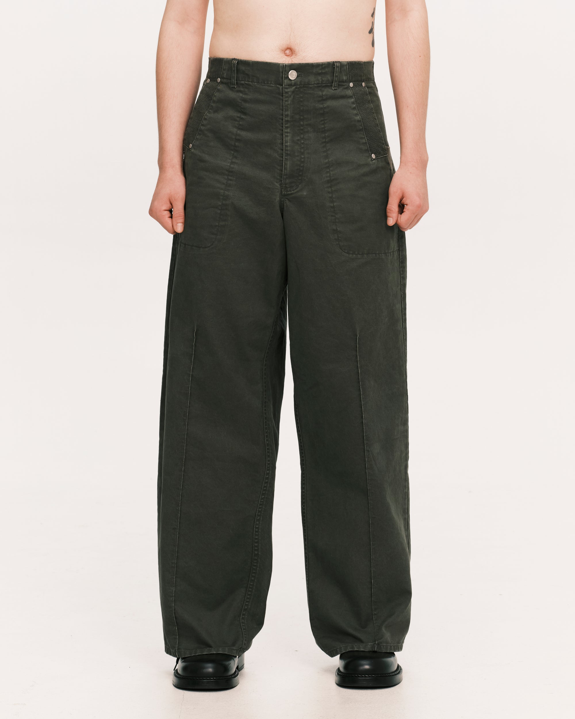 Pin tuck work pants