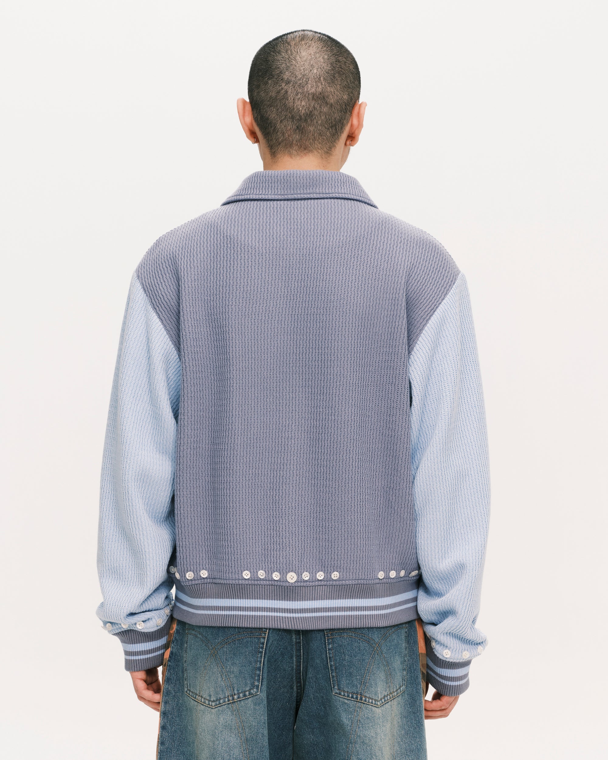 Button varsity jacket