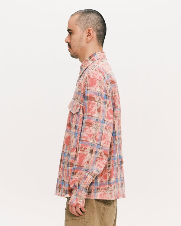 Hand patch check shirt