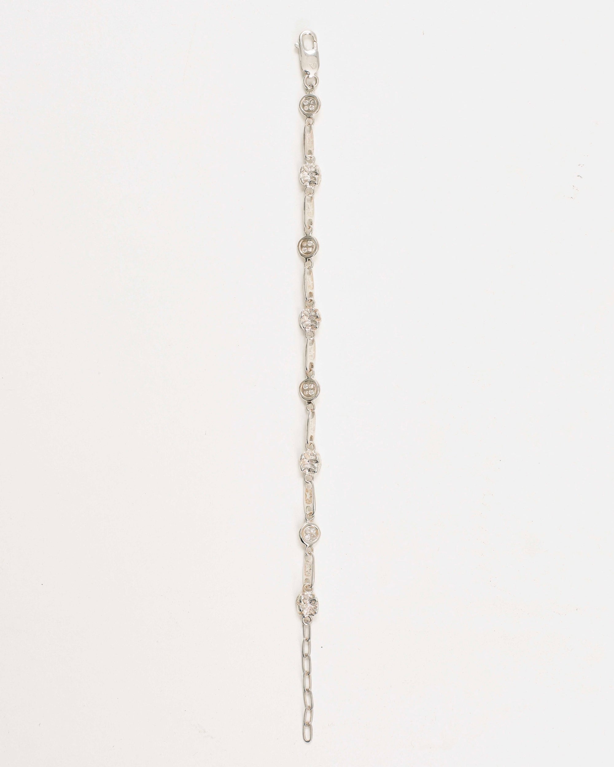 Button bracelet - silver