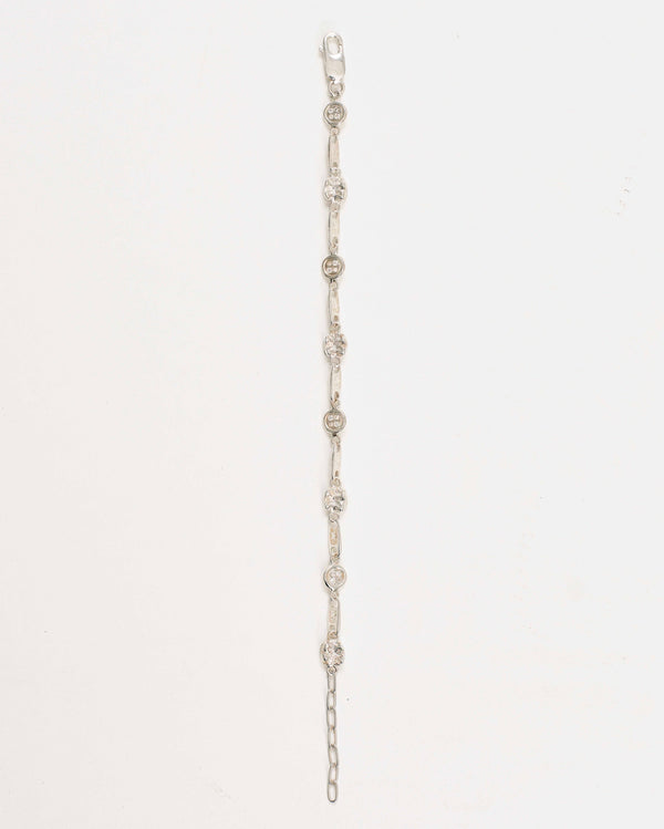 Button bracelet - silver
