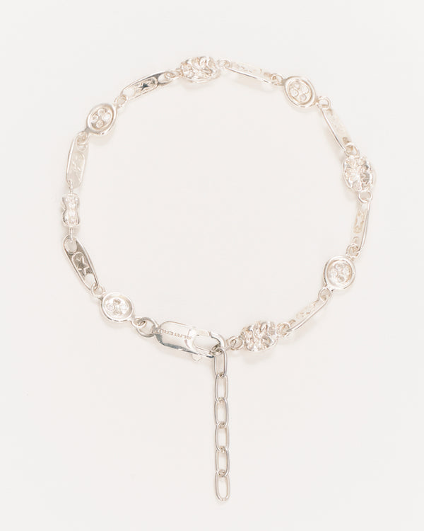 Button bracelet - silver