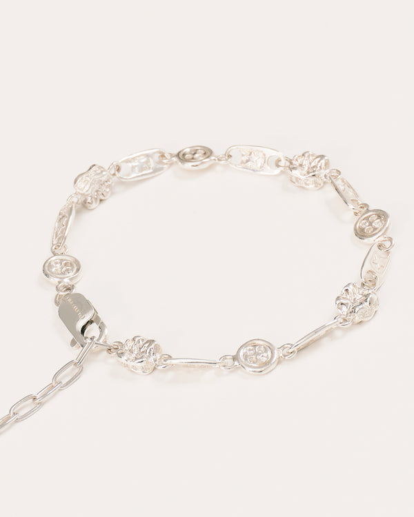Button bracelet - silver