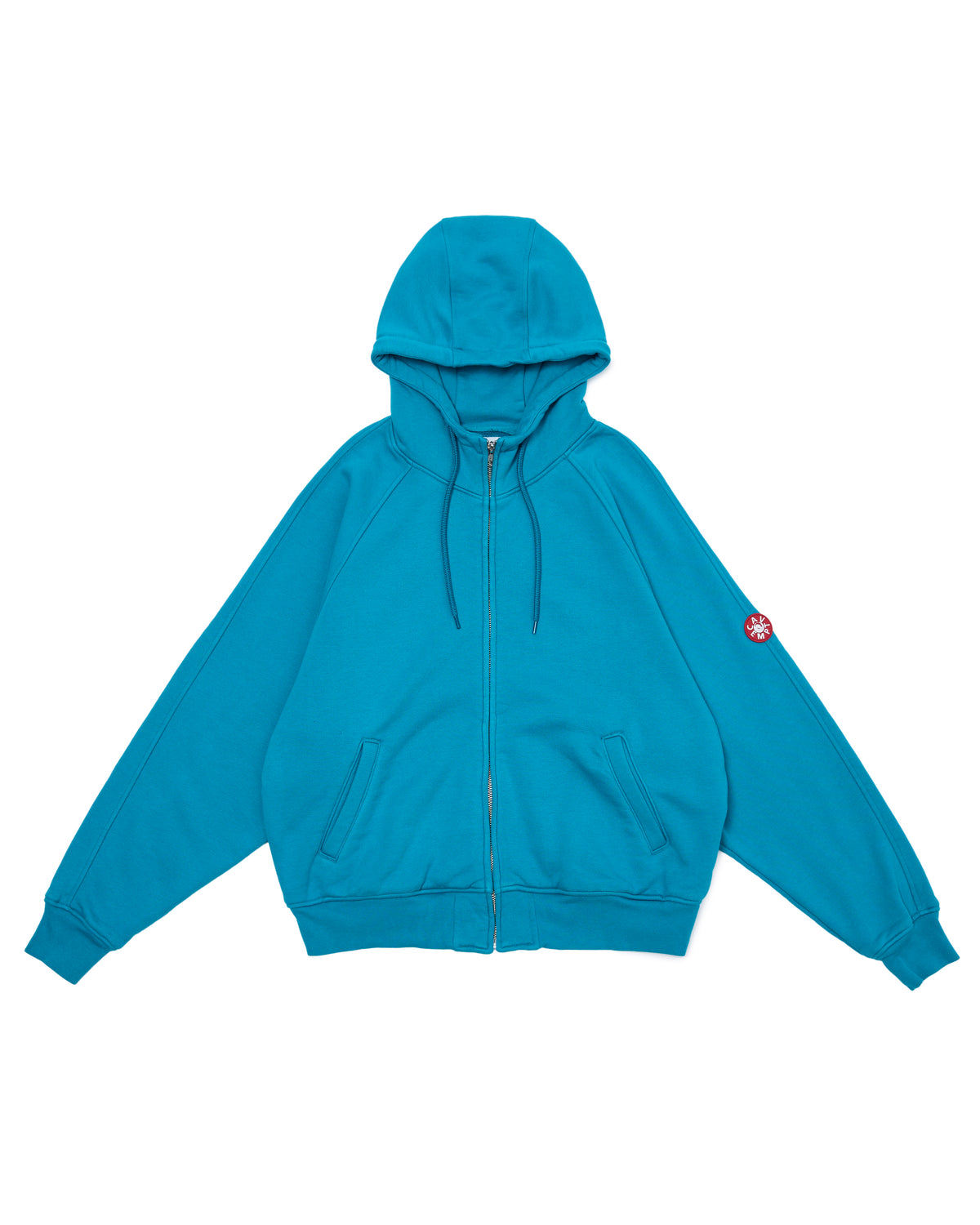 SOLID BIG HEAVY ZIP HOODY GREEN
