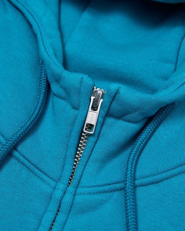 SOLID BIG HEAVY ZIP HOODY GREEN