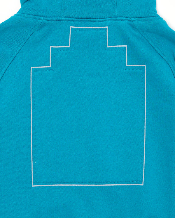 SOLID BIG HEAVY ZIP HOODY GREEN