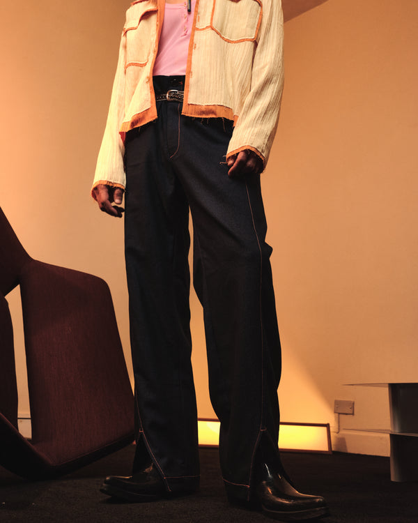 spliced wool slacks