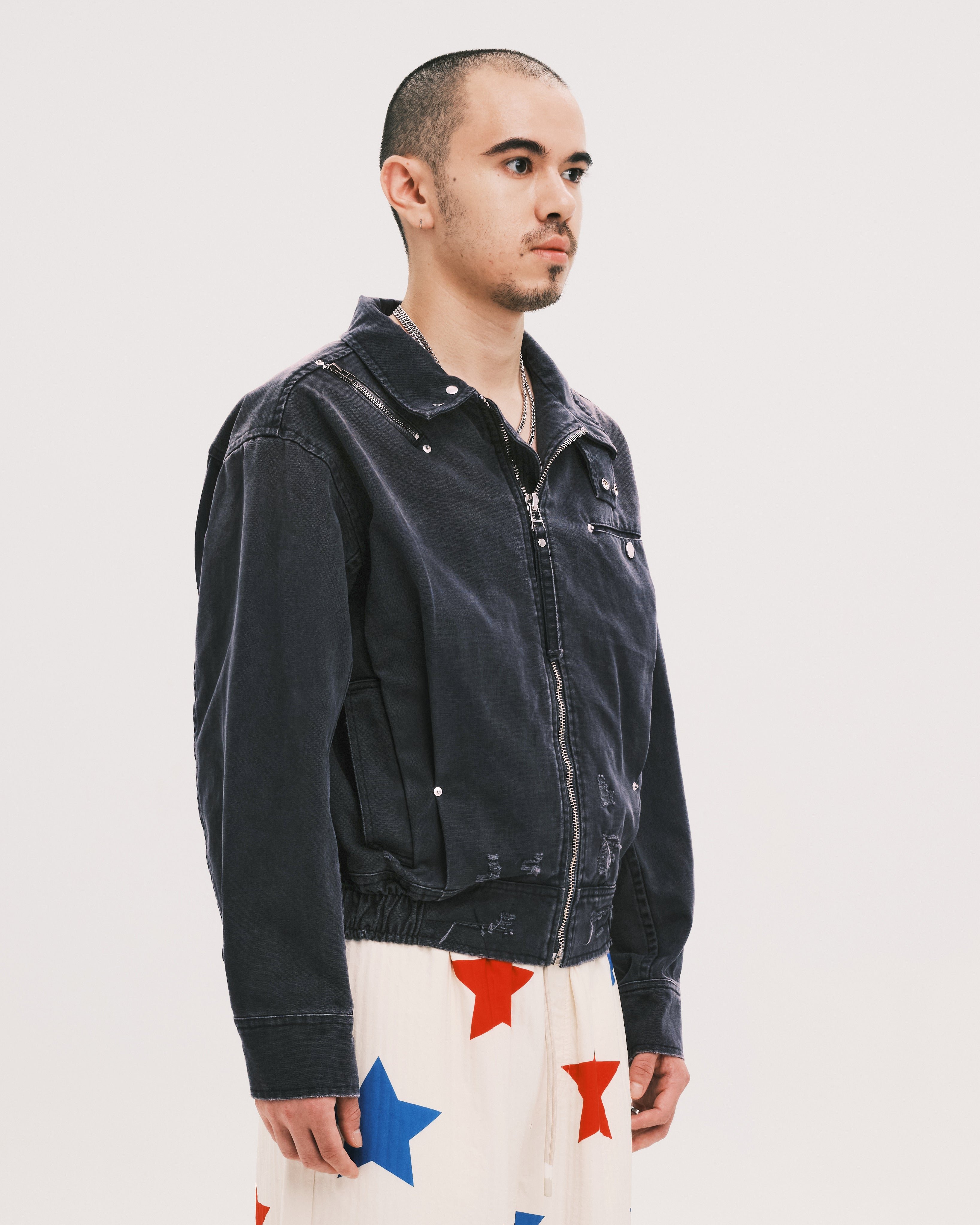 Tucked worker jacket – PLATEAU STUDIO Tucked worker jacket – PLATEAU STUDIO