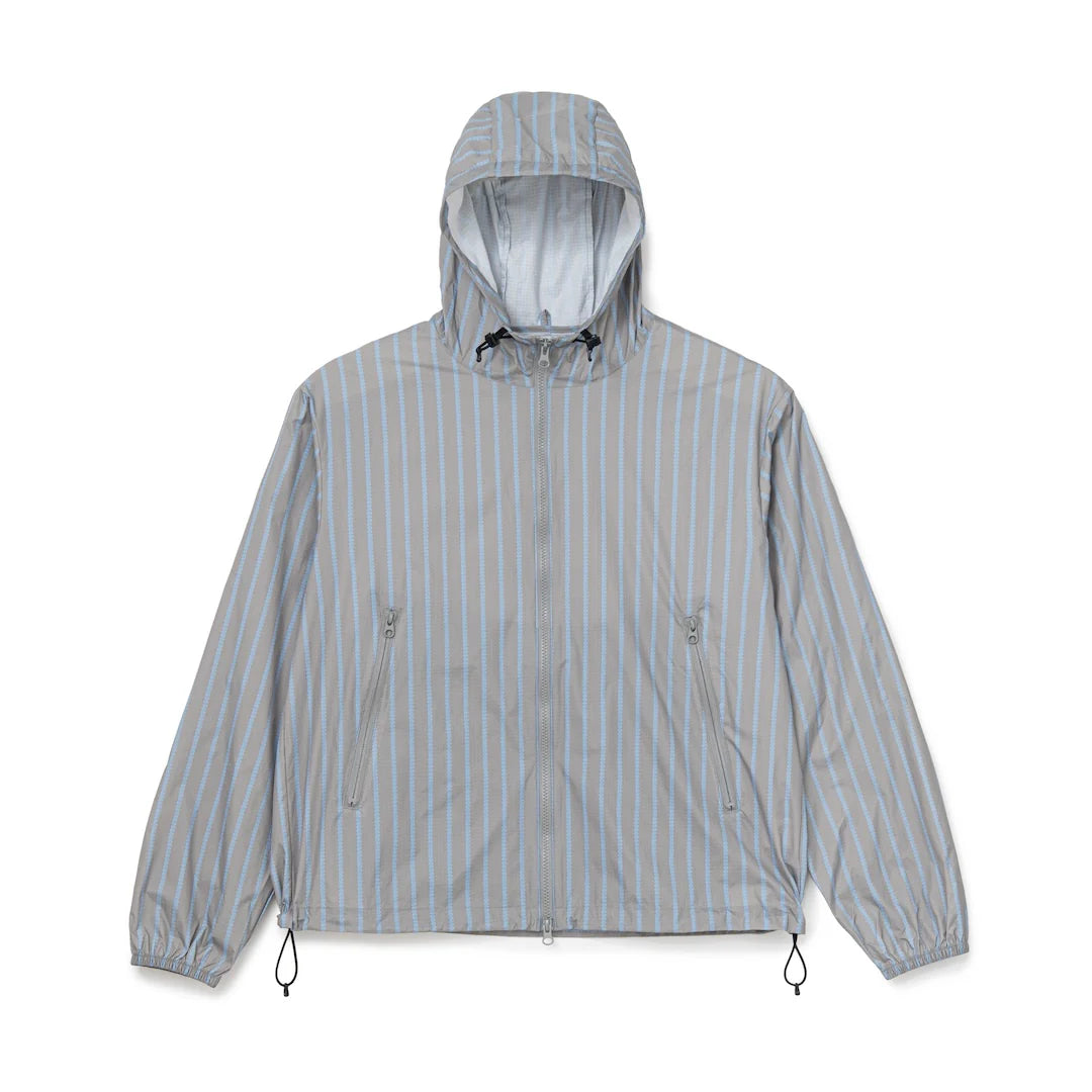 Stripe Nylon Hooded Jacket