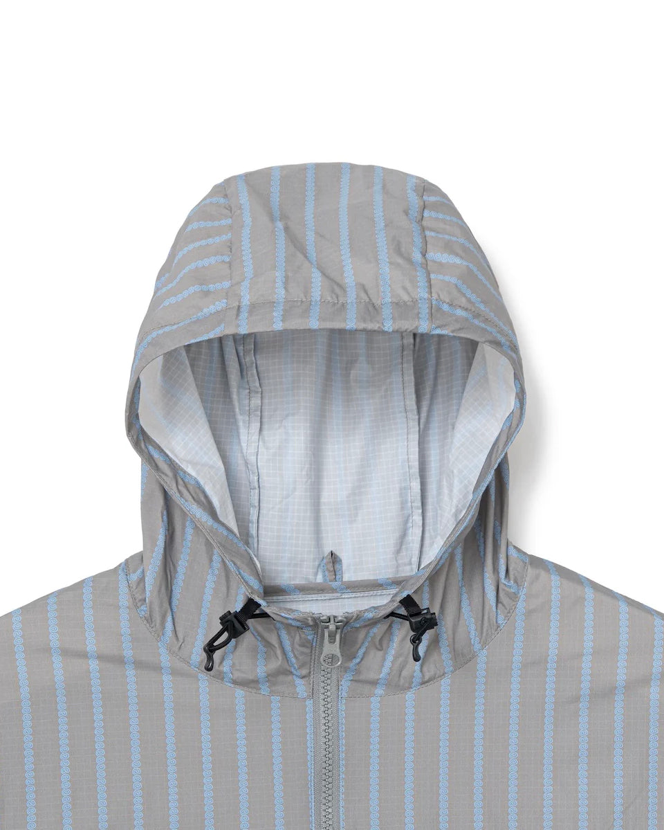 Stripe Nylon Hooded Jacket