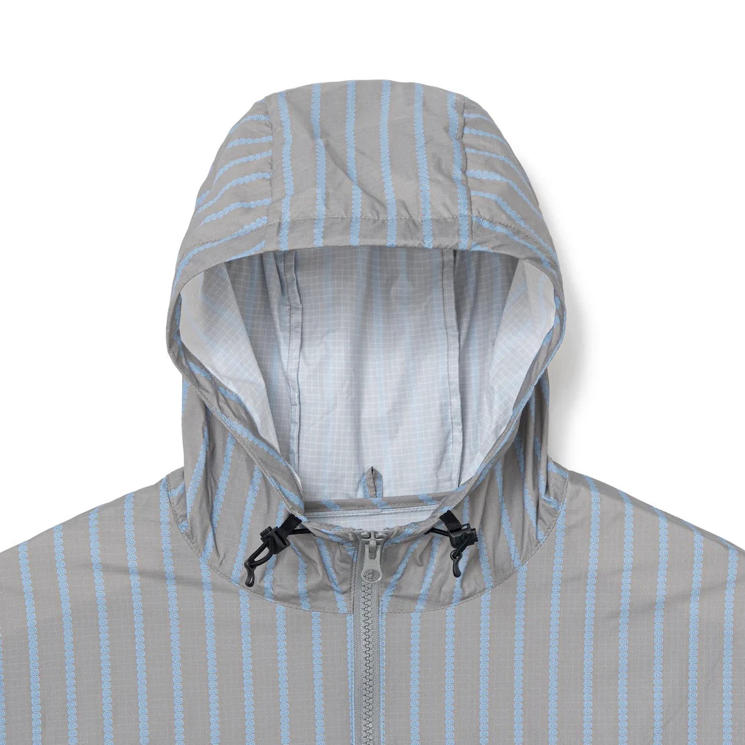 Stripe Nylon Hooded Jacket