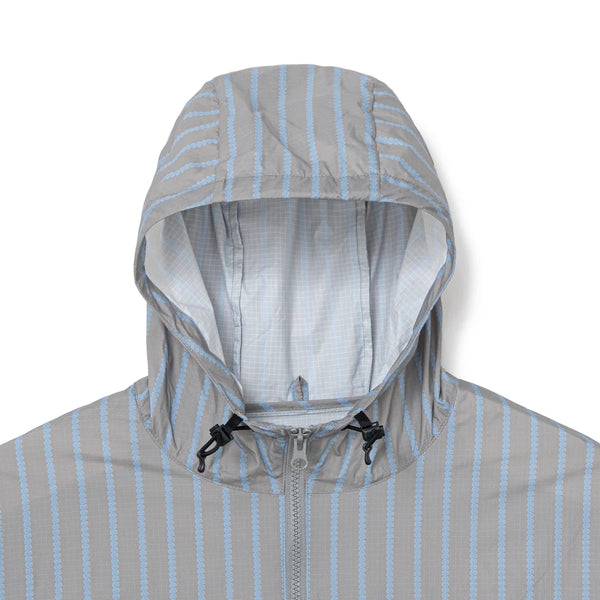 Stripe Nylon Hooded Jacket
