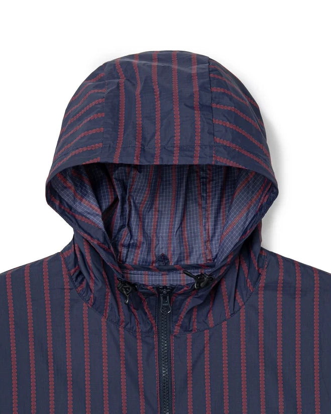 Stripe Nylon Hooded Jacket