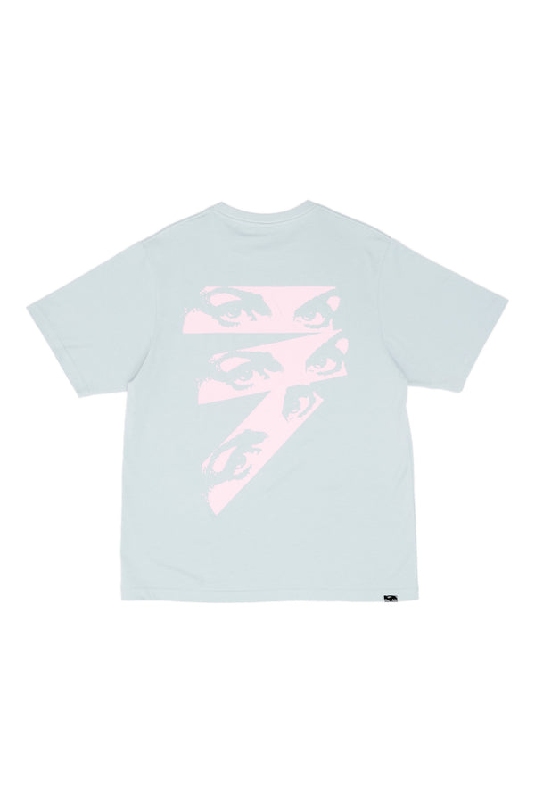 SS TEE - EYES LOGO - BLUE GREY